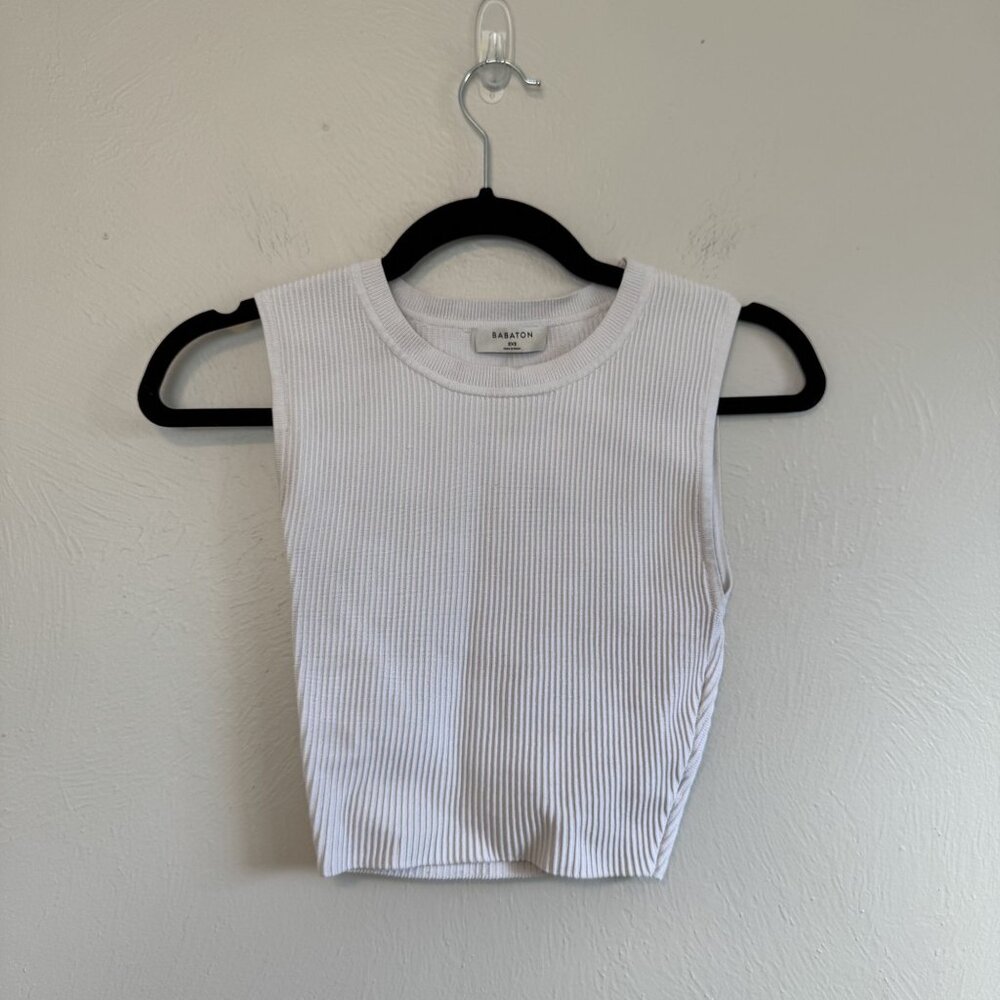 Babaton Cropped Ribbed Tank Top Size XXS